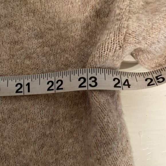 XS H & M Basic tan beige long sleeve open front knit cardigan sweater - Picture 11 of 13